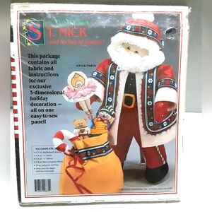 St. Nick and His Bag of Goodies Vintage Christmas Craft Kit 1991 Daisy Kingdom